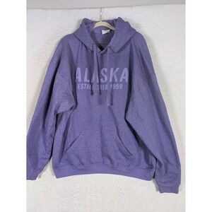Pacific & Co Hoodie Women's XL Purple Alaska Established 1959 Graphic Pullover